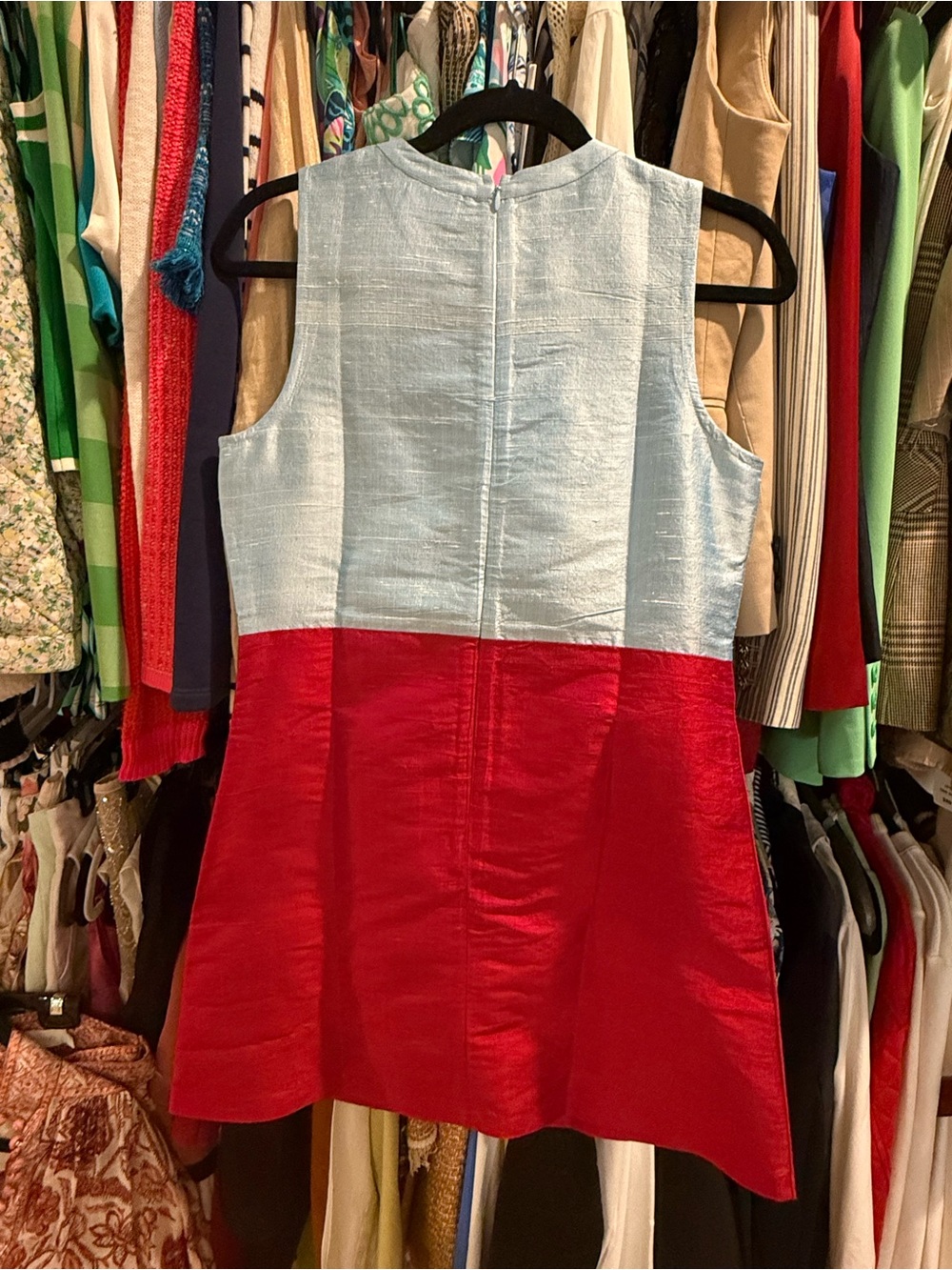 Julia Amory Colorblock Baby Jane - Tiffany  Blue and Cranberry - Picture 5 of 6